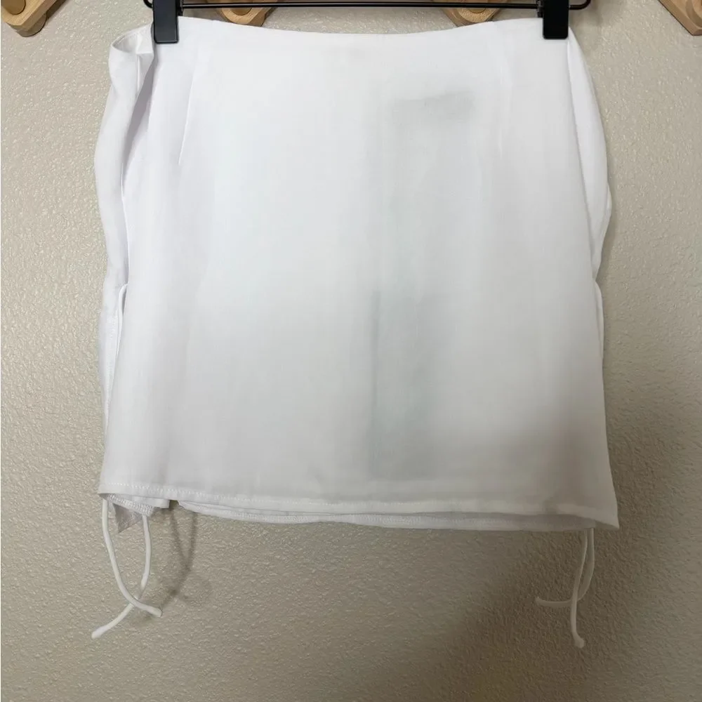 Wild fox boutique NEW FLAME MINI SKIRT-L WHITE